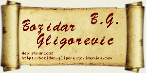 Božidar Gligorević vizit kartica